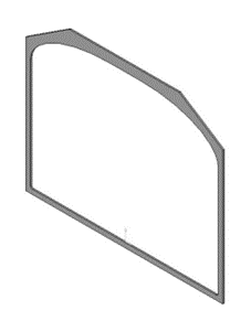 Hunter Inset Glass Gasket - Single Door - Old Type Door