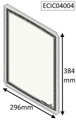 Parkray Aspect 4 Double Sided Double Depth Glass Panel