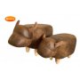 Gardeco Cowie the Small Brown Cow Footstool