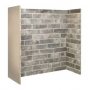 Ceramic Grey Brick Bond Fireplace Chamber