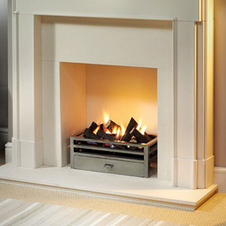Portuguese Limestone Fireplace Chamber