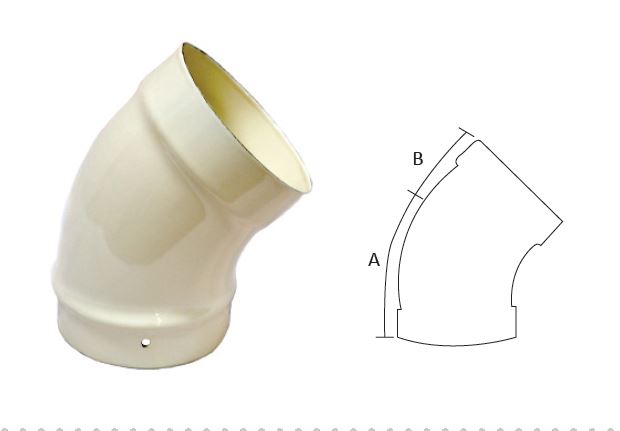 Penman Warm White 45 degree x 6 inch Bend No Door