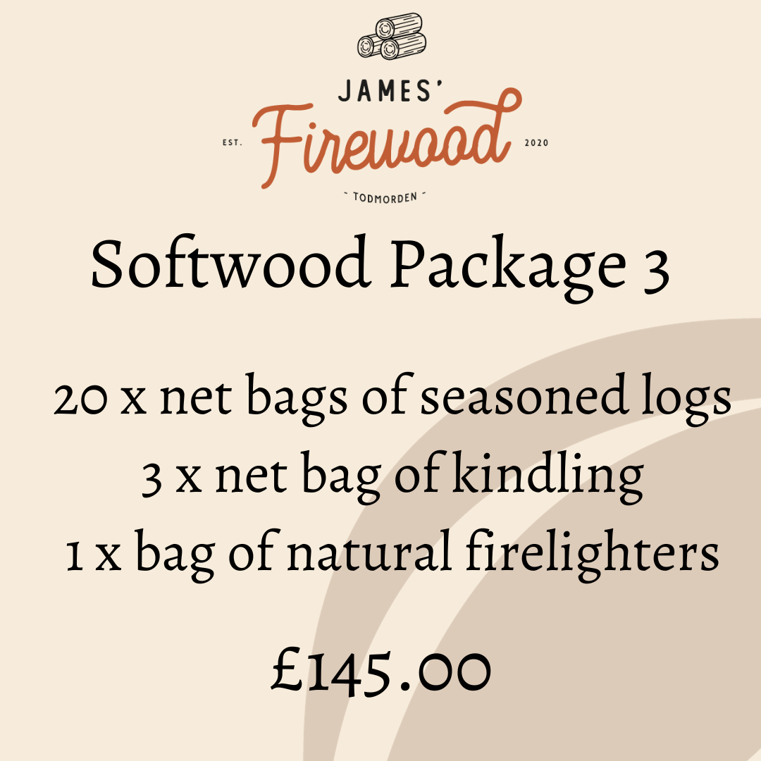 OFFER 3 - 20 x net bags of logs, 3 x kindling and 1 x bag of natural firelighters