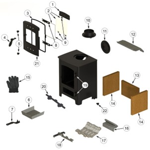 Arada Acorn View 5 Multifuel Exploded Diagram - Series 2