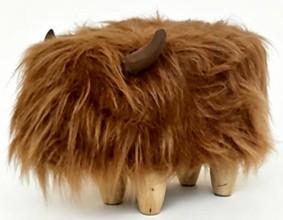 Gardeco Alba the Small Highland Cow Footstool