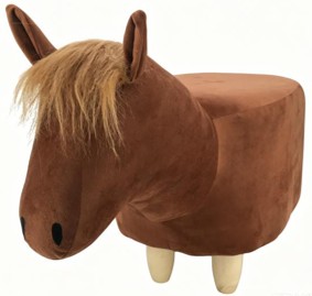 Gardeco Amber the Tan Velvet Horse Footstool