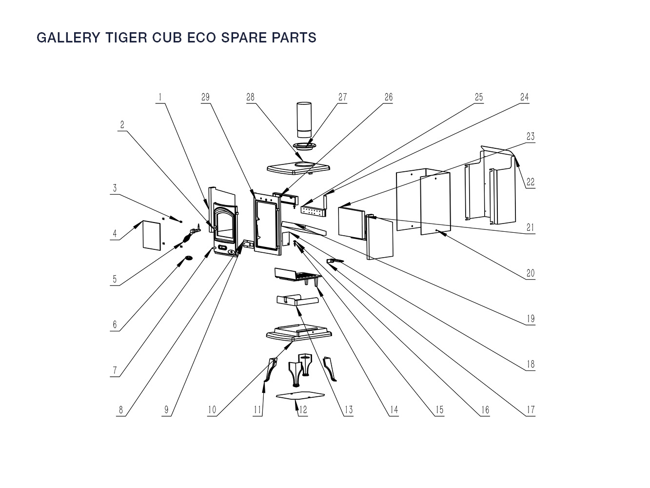 Tiger Cub ECO Exploded Drawing