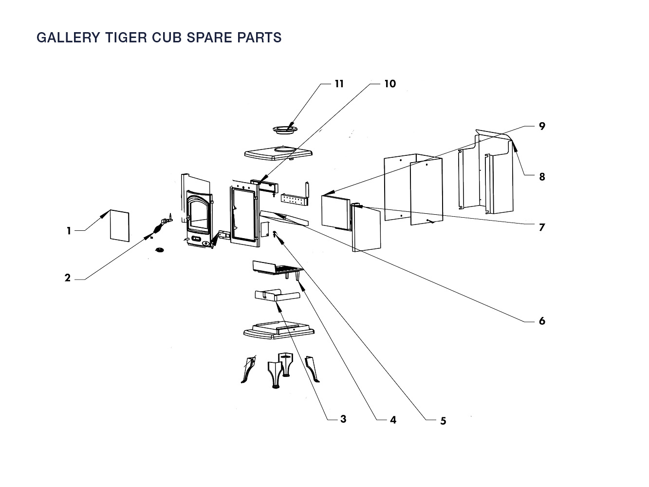 Tiger Cub Exploded Drawing