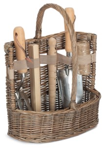 Small Antique Wash Deluxe Garden Tool Basket