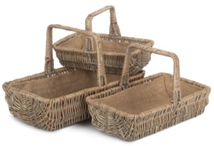 Set of 3 Rectangular Garden Trugs 