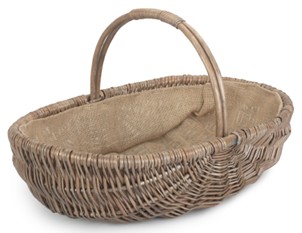 Large Shallow Antique Wash Lined Trug