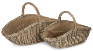 Set of 2 Antique Wash Harvesting Baskets
