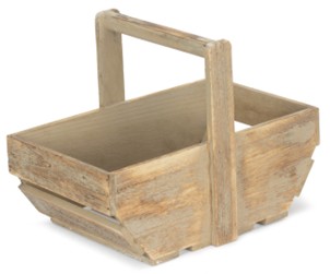 Medium Oak Effect Wooden Trug