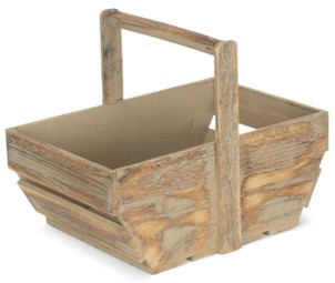 Large Oak Effect Wooden Trug