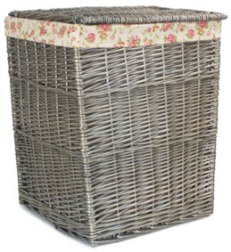 Large Square Laundry Basket With Garden Rose Lining