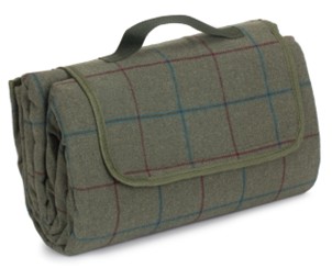 Luxury Green Tweed Picnic Blanket