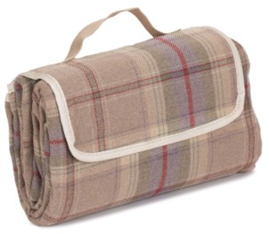 Lavender Tartan Picnic Blanket
