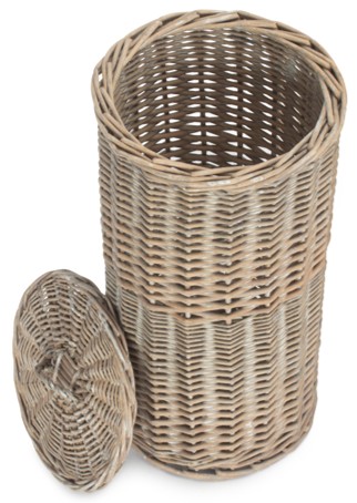 Grey Wash Round 3 Toilet Roll Holder