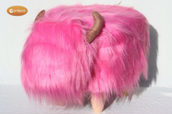 PRE ORDER -Gardeco Madonna the Pink Highland Cow Footstool  