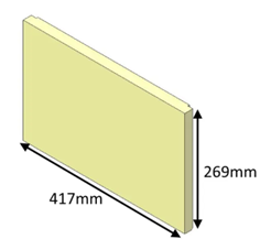 Jetmaster 50i Inset Rear Brick - 417mm x 269mm