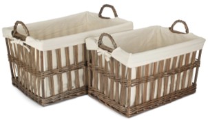 Set of 2 Malm� Openwork Laundry Storage Baskets