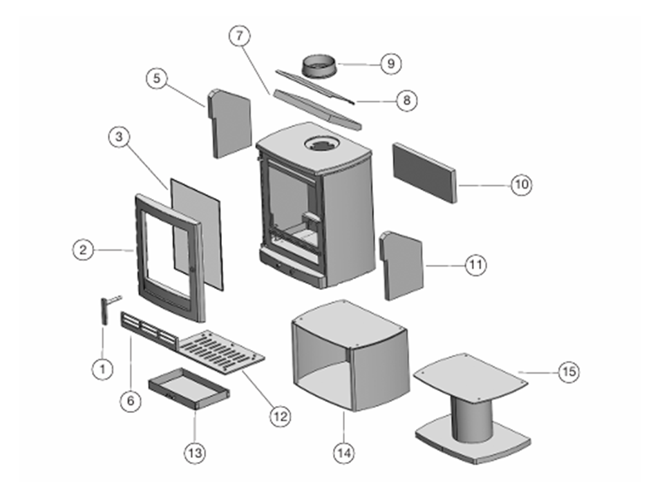 ACR Woodpecker WP5QP and WP5QLS Exploded Drawing