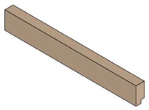 Arada Holborn 5 Widescreen / Ecoburn 5 Widescreen Rear Lower Liner - 393mm x 53mm x 25mm