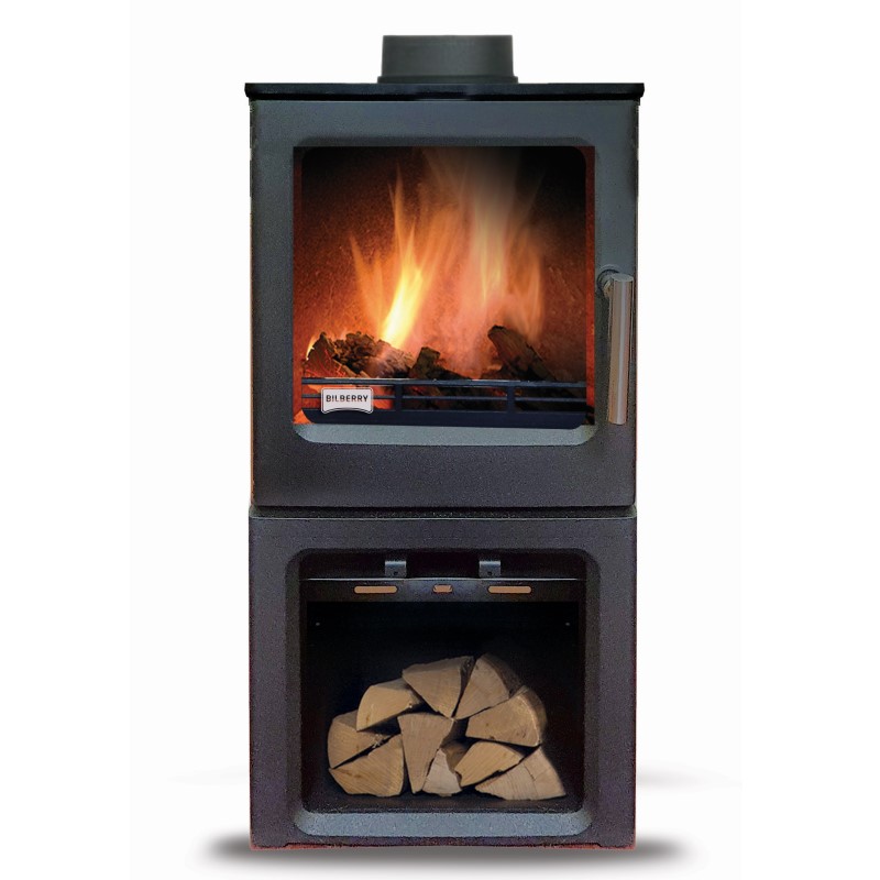 Bilberry Barrow Eco Multifuel Stove with Log Store