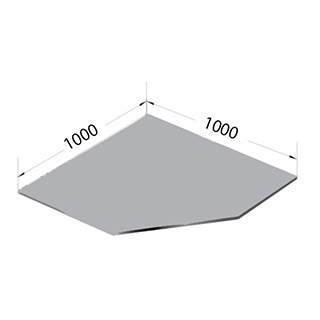 1000 x 1000 Corner Angle Granite Hearth