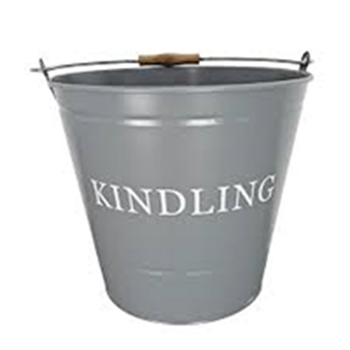 Large Kindling Bucket in Grey