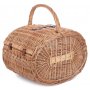 Oval 4 Person Green Tweed Hamper