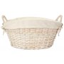 White Finish Wash Basket With White Lining