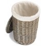 Small Antique Wash Round Laundry Basket With White Lining