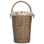 Antique Wash Stair Basket With Garden Rose Lining