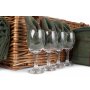 Deluxe Green Tweed 4 Person Hamper