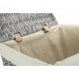 Small Grey Wash Square Laundry Basket With White Lining