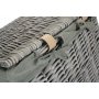 Small Grey Wash Square Laundry Basket With Grey Sage Lining