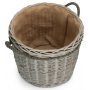 Devon Grey Wash Round Basket