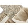Set of 2 Antique Wash Corner Laundry Basket With White Lining