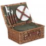 2 Person Green Tweed Classic Picnic Hamper