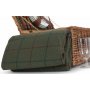 4 Person Green Tweed Classic Picnic Hamper
