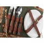 2 Person Green Tweed Classic Picnic Hamper