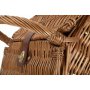2 Person Green Tweed Double Lidded Hamper
