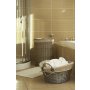 Antique Finish Wash Basket With White Lining