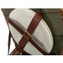 2 Person Green Tweed Double Lidded Hamper