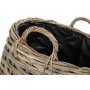 Large Curved Base Rattan Planter With Plastic Lining