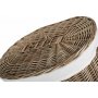 Large Antique Wash Oval Laundry Basket With White Lining