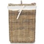 Large Square Rattan Laundry Hamper Basket