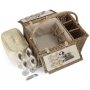 Antique Wash Lidded 4 Person Hamper