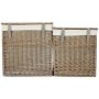 Set of 2 Boutique Antique Wash Storage Laundry Hamper With Lining 